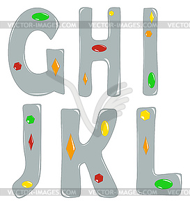 Part of alphabet - vector clipart