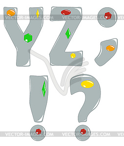 Part of alphabet - vector clip art