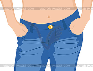 Part of woman body - vector clipart