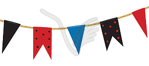 Flags and pennants - vector clip art