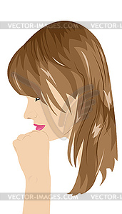 Portrait of girl - vector image