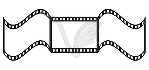 Curved film frame - white & black vector clipart