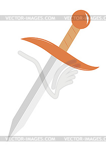 Simple cartoon dagger - vector clip art