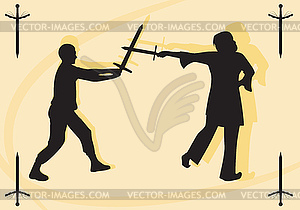 Battle swords - vector clipart