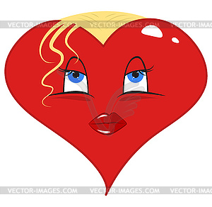Heart - sexy blonde - vector clip art