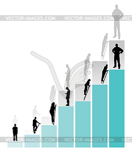 Career ladder - vector clipart