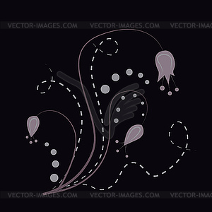 Abstract floral design - vector clipart