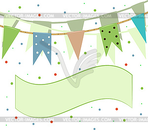 Flags, pennants and banner - vector clip art