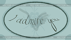 Card with an inscription - stock vector clipart