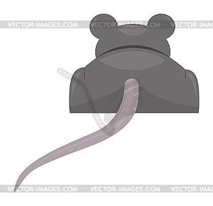 Серый мышь назад - стоковый клипарт