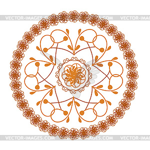 Round ornate pattern - vector clipart