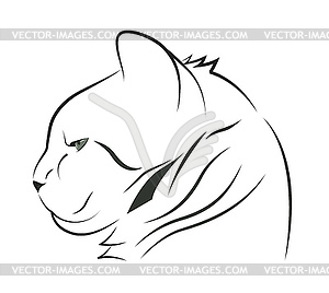 Portrait of cat - vector image