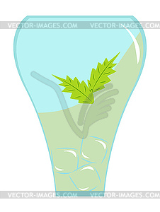 Glass with drink - vector clipart