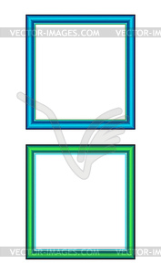 Blue and green frames - vector clipart