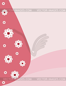 Pink background with floral pattern - vector clip art