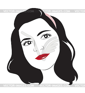 Portrait of girl - vector image