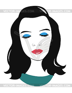 Portrait of girl - vector image