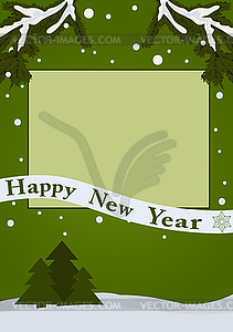 Happy new year card - vector clip art