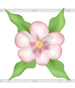 One pink flower - vector EPS clipart