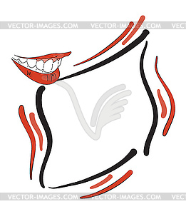 Frame with smile - vector image