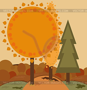 Autumn landscape - vector image