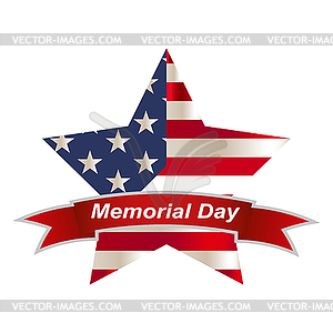 American flag. Honoring all who served banner for - vector clip art