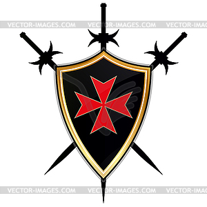 Templar Shield icon - vector image