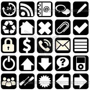 Webpage icons collection - vector image