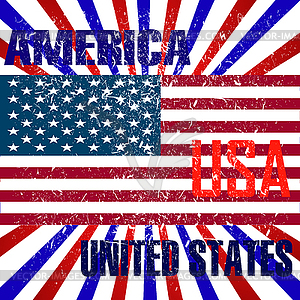 United States of America flag - vector clipart