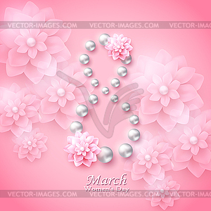 Greeting card for Women s day - royalty-free vector image