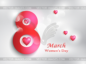 Greeting card for Women s day - vector image