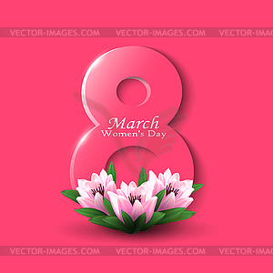 Greeting card for Women s day - vector clipart