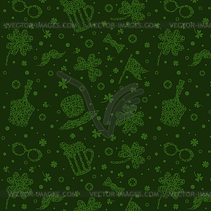 St Patricks Day greeting card background - vector image