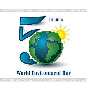 World environment day sign - vector clipart