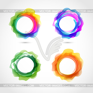 Set of colorful abstract circles.  - vector image