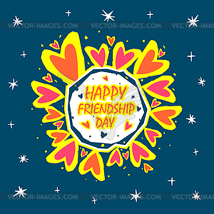 Happy friendship day abstract background. Greeting - vector EPS clipart