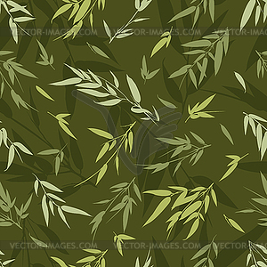 Bamboo green branches seamless background.  - vector clip art