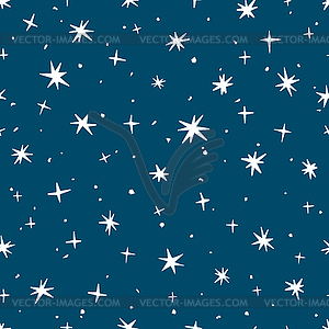 Christmas snowflakes. Seamless background - vector image