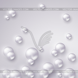 Gray balls in air on abstract background - vector clipart