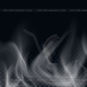 White smoke on dark background - vector clipart