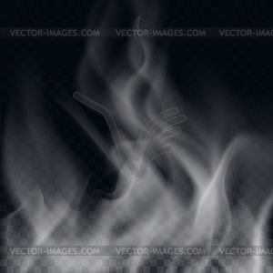 White smoke on dark background - vector image