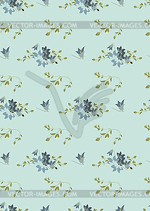 Floral harebell retro vintage background - vector image