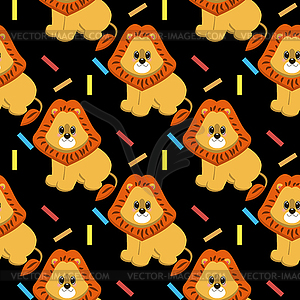 Very nice and cute character lion - vector clip art