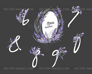 Floral lavender retro vintage background - royalty-free vector clipart