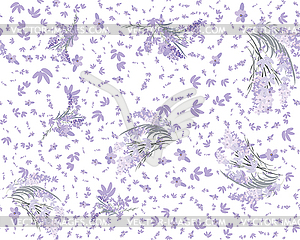 Floral lavender retro vintage background - vector clip art