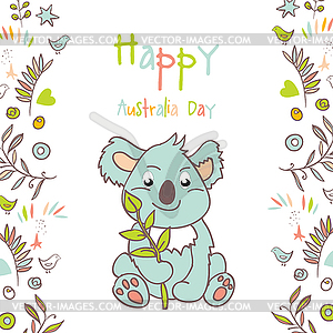 Celebratory Australia Day background - vector clip art