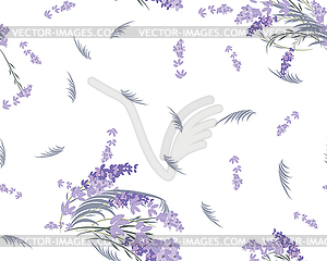 Floral lavender retro vintage background - vector image