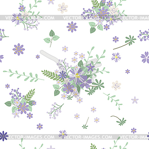 Vintage romantic trendy seamless pattern - vector clipart
