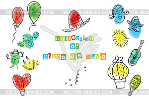 Greeting card of Cinco de Mayo Day - vector clipart