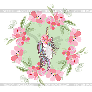 Retro style with flowers and animal - vector clipart